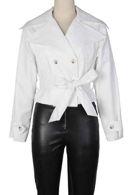 Cropped Trench Coat Lavish Daily