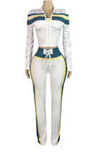 Printed Front-Tie Top and Long Pants Set Lavish Daily