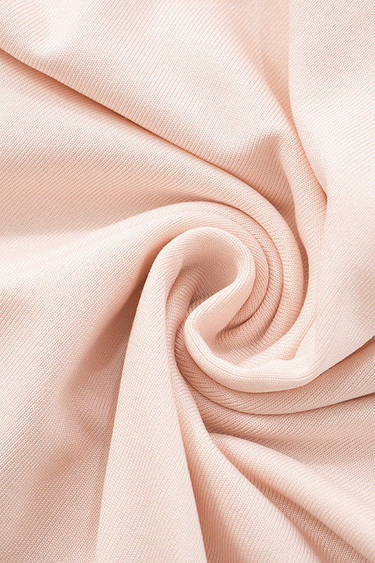 Fitted Waist-Exposed Bodycon High-Neck Dress Lavish Daily