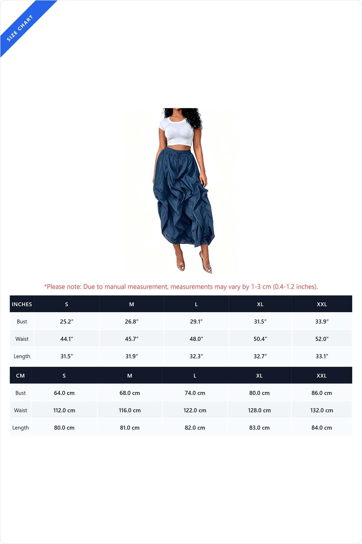 Cascading Ruffle Midi Skirt Lavish Daily