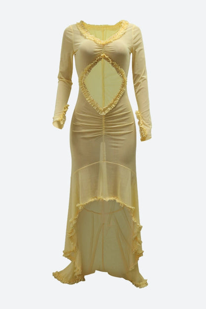 Maxi Ruffle Dress Lavish Daily