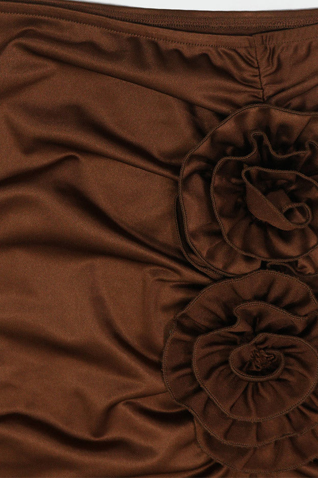 Ruched Split Skirt and Tee Two Piece Set Lavish Daily