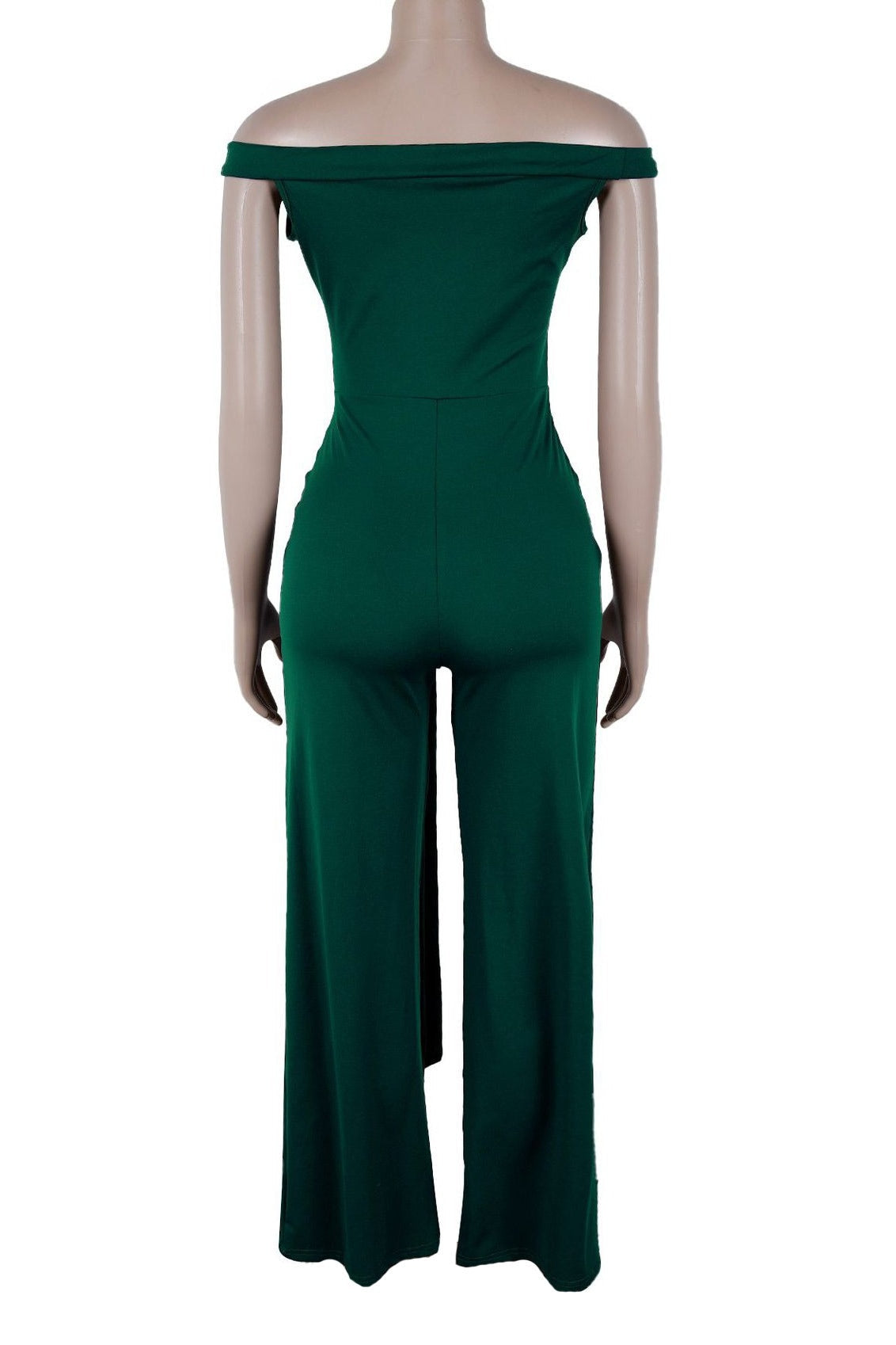 Stretch Off Shoulder Tie Detail Jumpsuit Lavish Daily