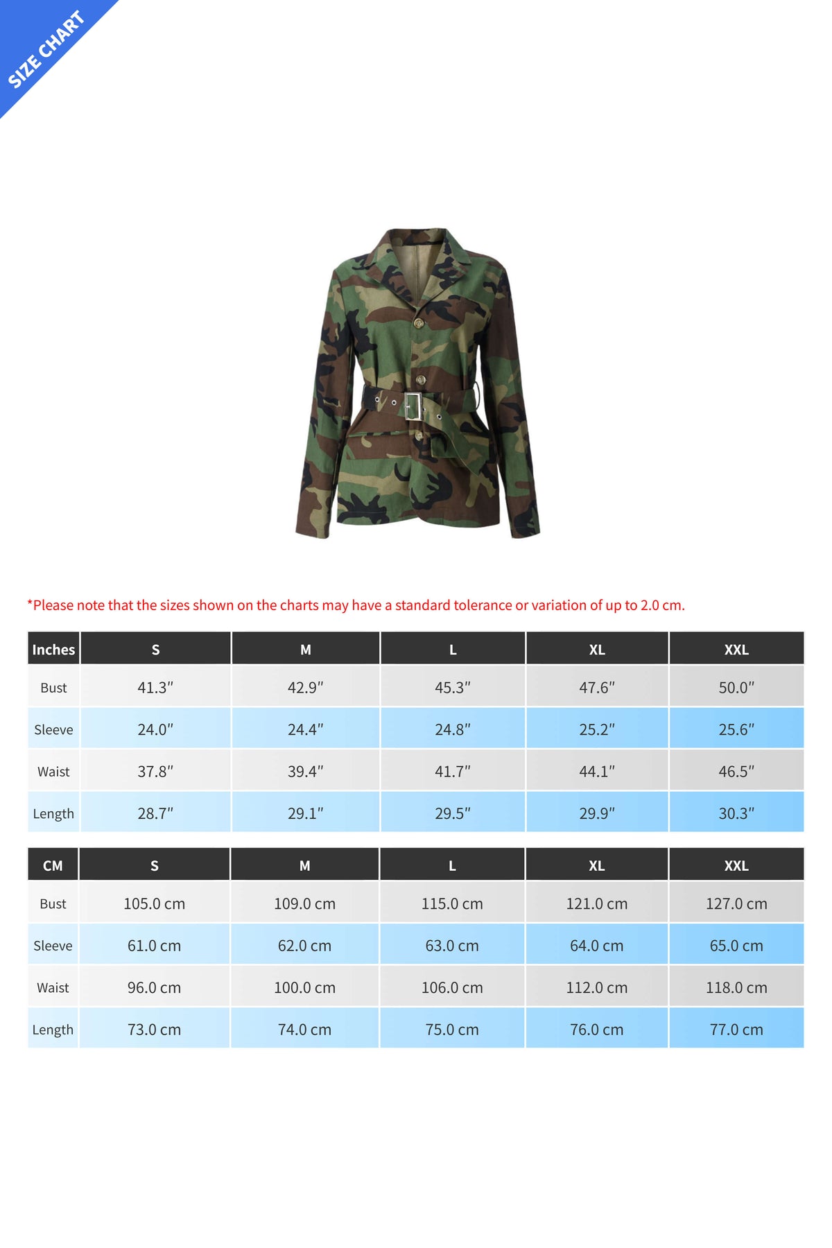 Belted Camo Button-Up Jacket Lavish Daily