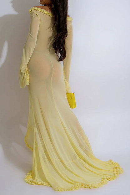 Maxi Ruffle Dress Lavish Daily
