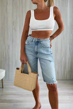 Washed Ripped Loose Denim Shorts Lavish Daily