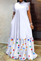 Maxi Dress With Ruffle Sleeve Lavish Daily