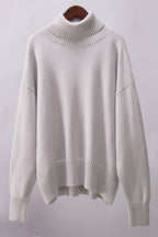 Turtleneck Long Sleeve Sweater Lavish Daily