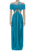 Off-Shoulder Cutout Maxi Dress Lavish Daily