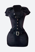 Stretchy Denim Bodycon Dress Lavish Daily