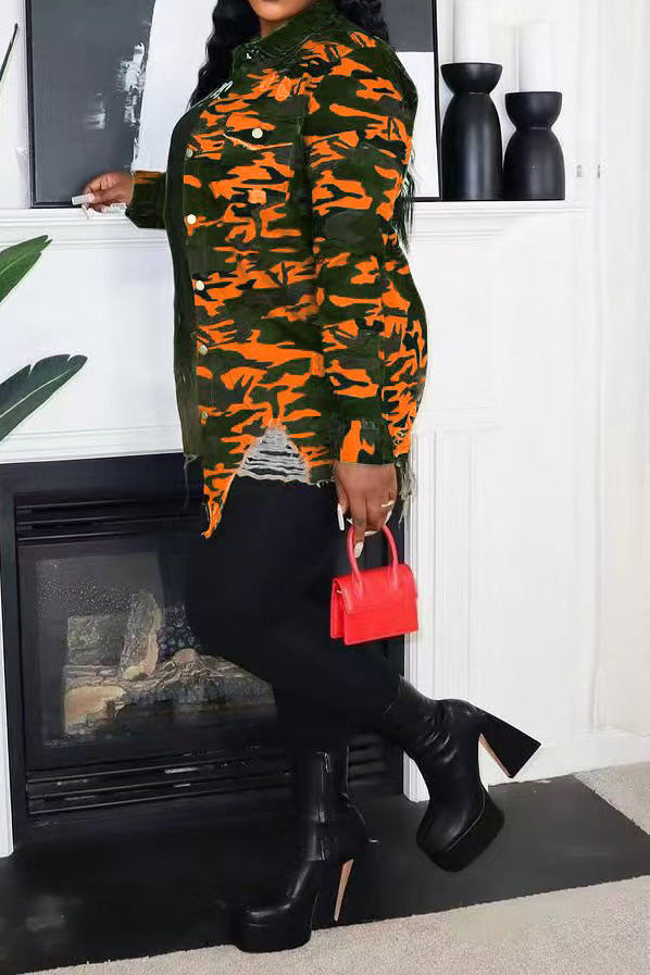 Camo Print Jacket Lavish Daily