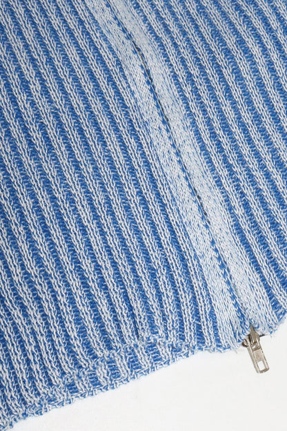 Knitted Zip-Up Fitted Cardigan Lavish Daily