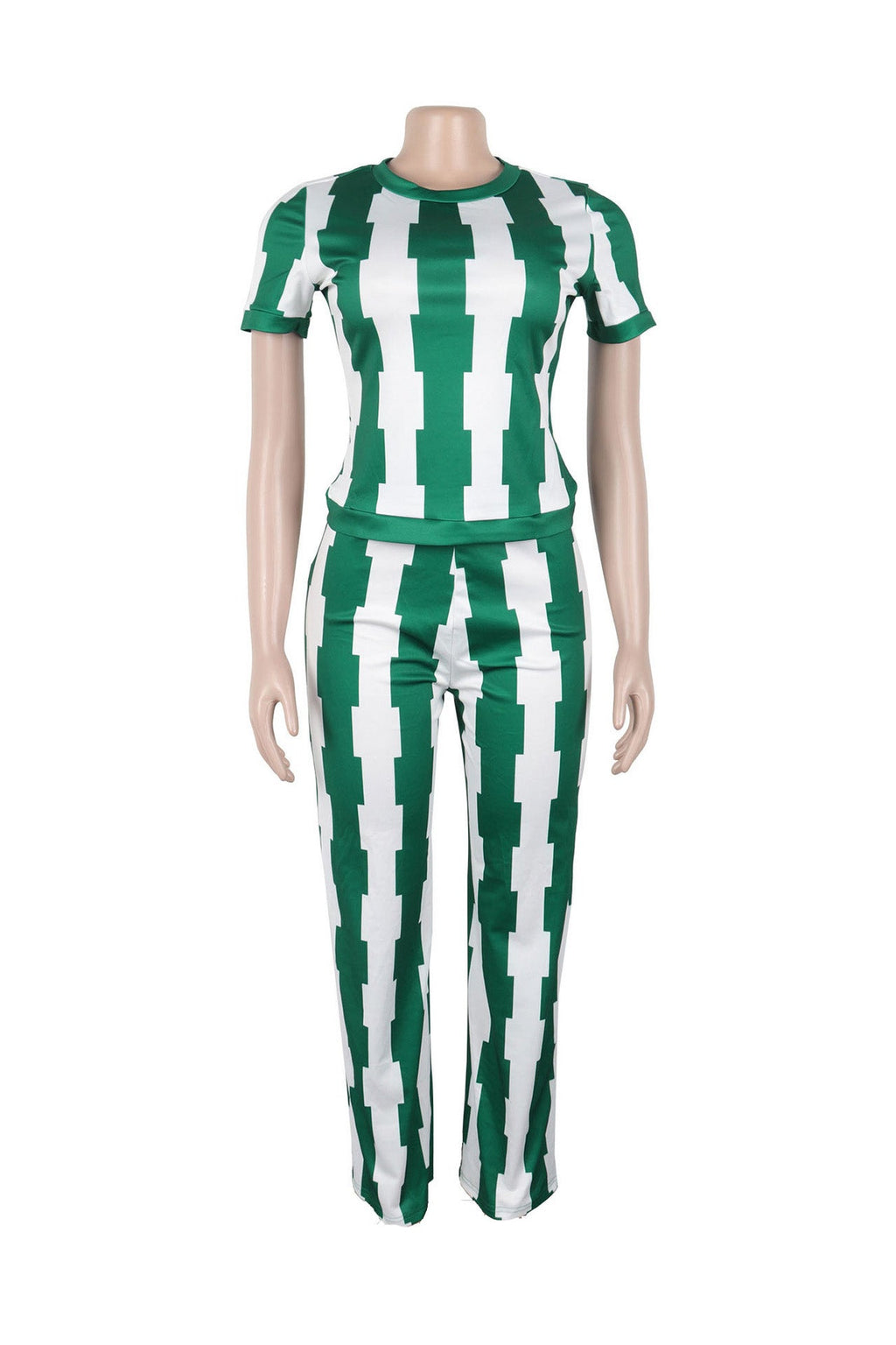 Slim Fit Wide-Leg Printed Set Lavish Daily