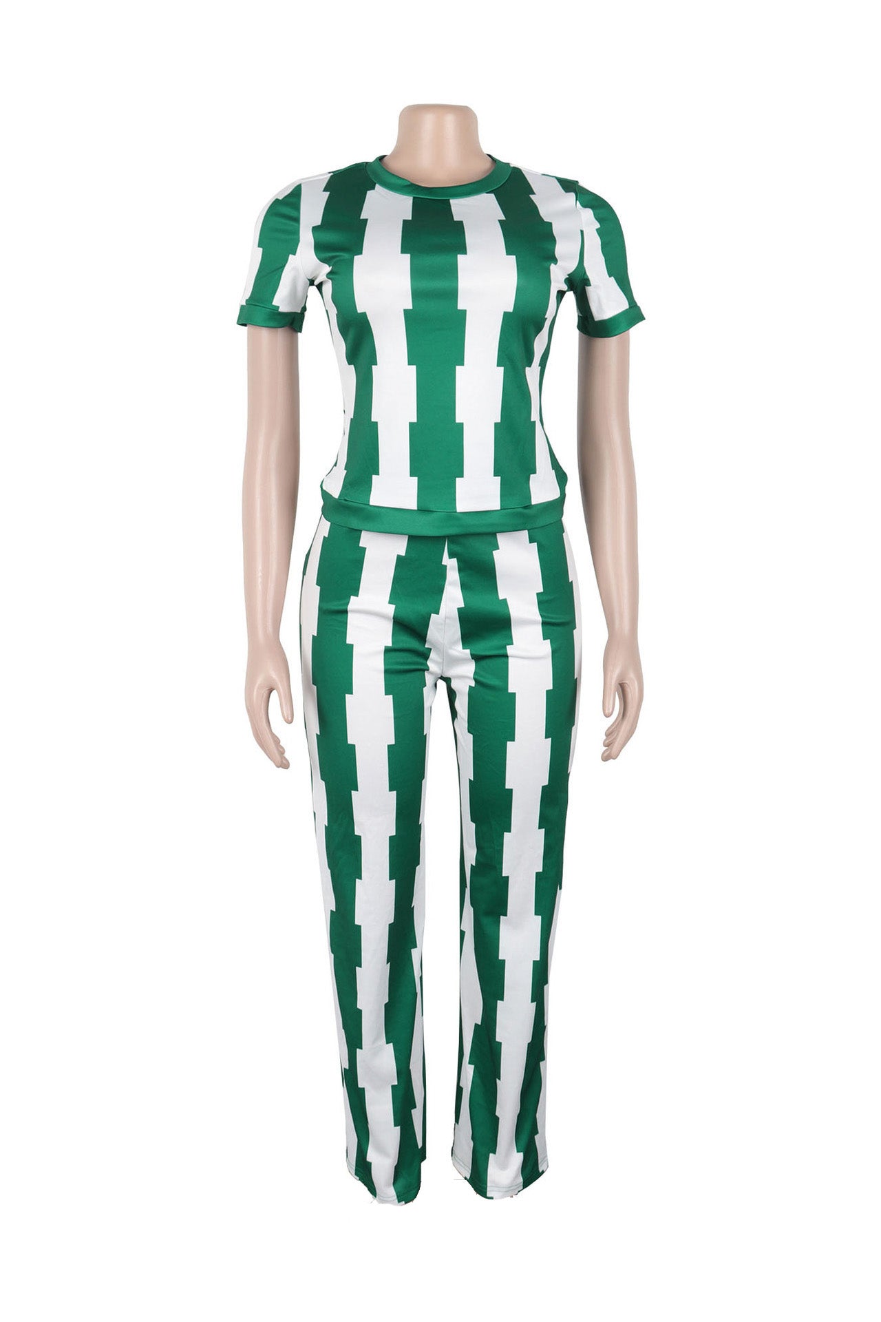 Slim Fit Wide-Leg Printed Set Lavish Daily