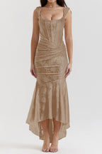 Boned Corset Mermaid Bodycon Maxi Dress Lavish Daily