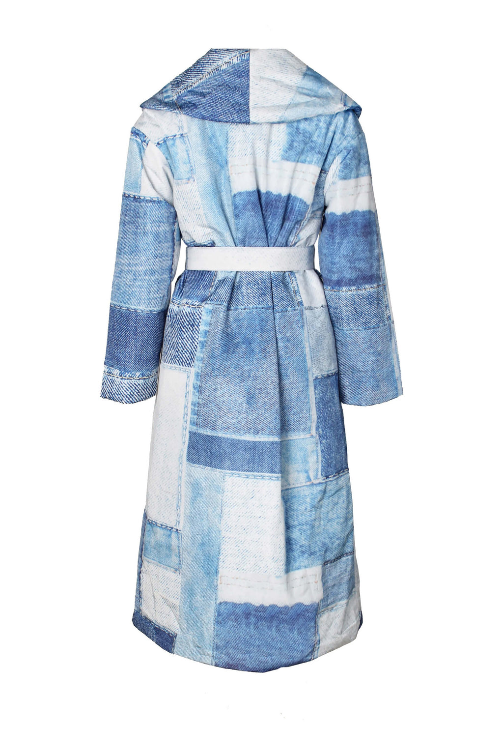 Denim Trench Puffer Coat Lavish Daily