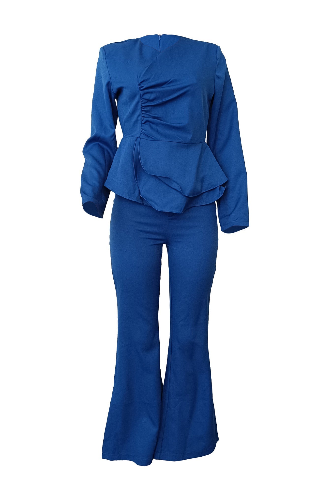 Ruffle Hem Blouse & Pants Set Lavish Daily