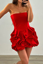 Bubble Hem Corset Mini Dress Lavish Daily