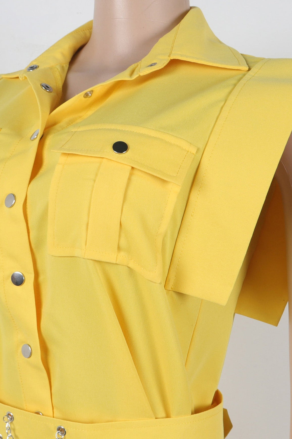 Solid Color Sleeveless Workwear Slit Dress Set Lavish Daily