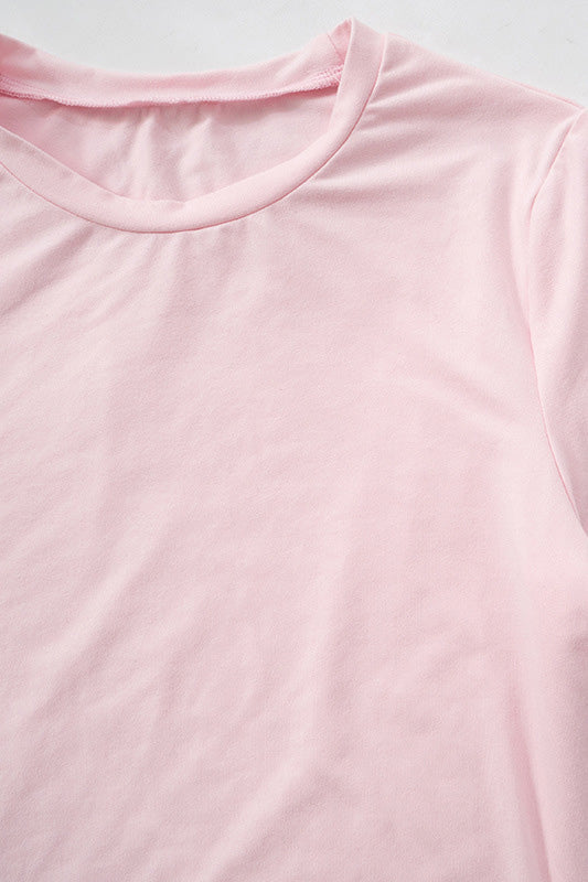 Solid Round-Neck Wide-Leg Lounge Set Lavish Daily