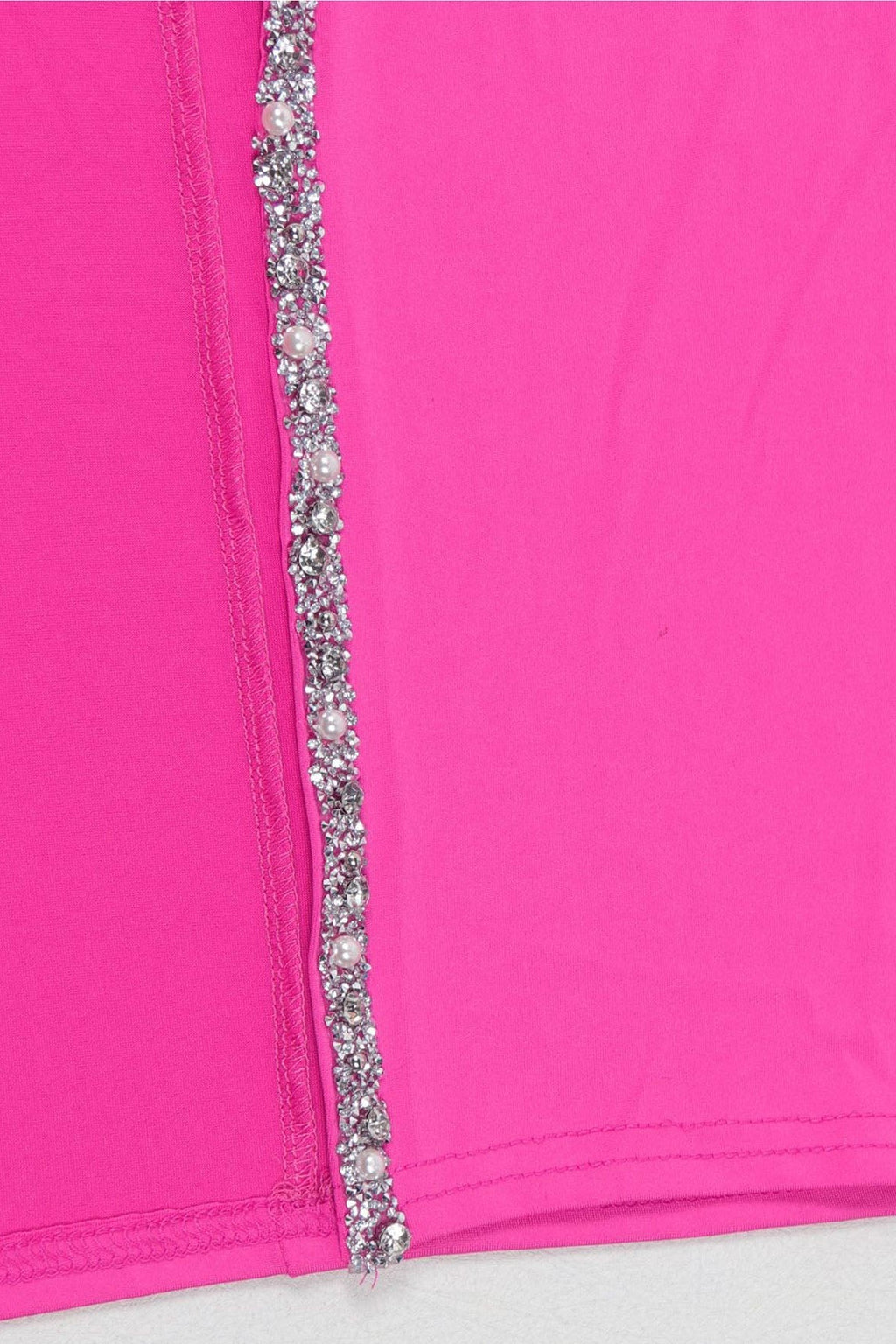 Diamond See-through Stitching Slit Dress Lavish Daily