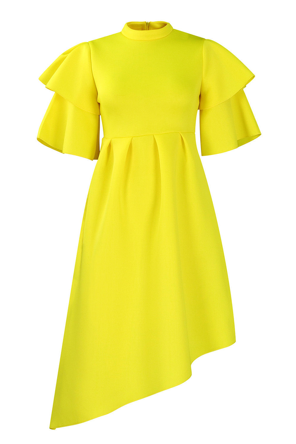Double-Layer Ruffled Sleeve Dress Lavish Daily