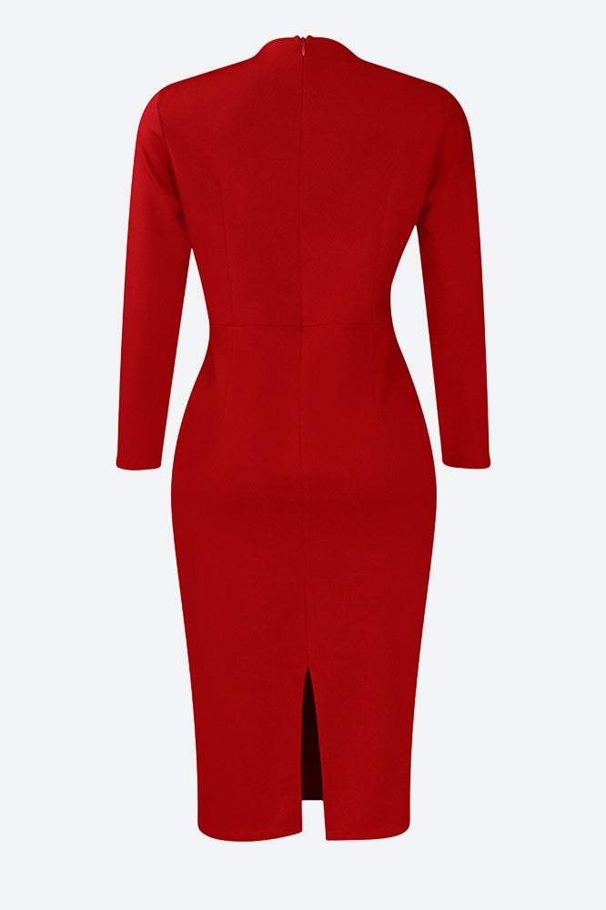 Print Hip Wrap Dress Lavish Daily