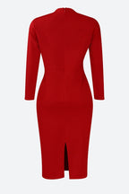 Print Hip Wrap Dress Lavish Daily