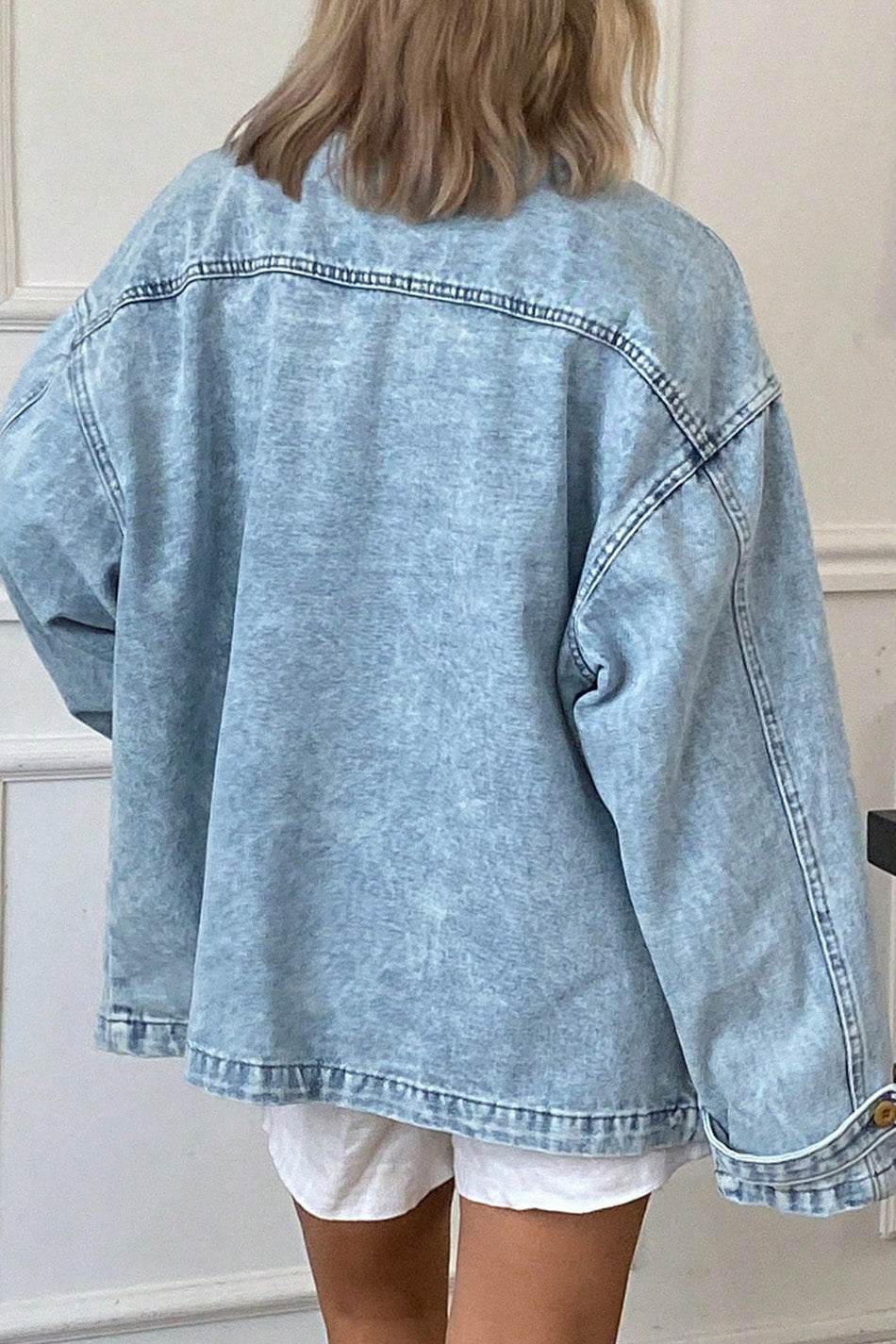 Light Wash Denim Jacket Lavish Daily