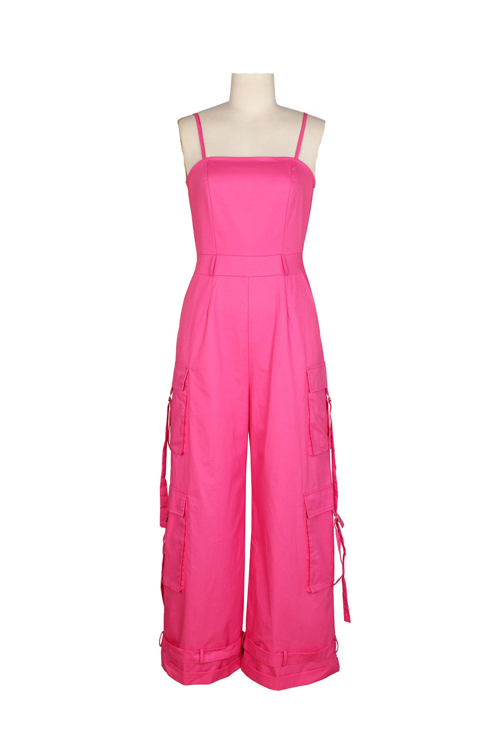 Spaghetti Strap Cargo Jumpsuit Lavish Daily