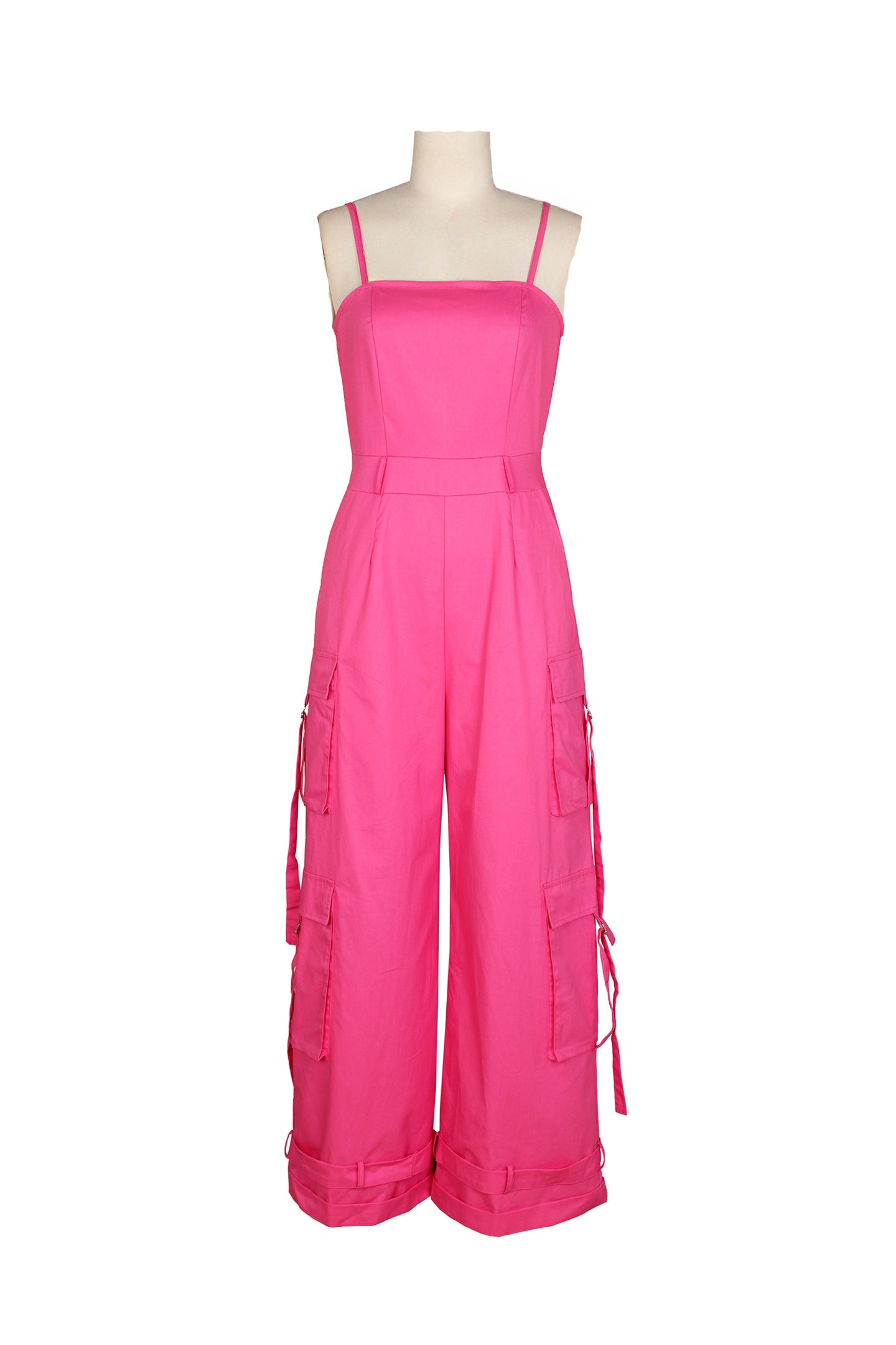 Spaghetti Strap Cargo Jumpsuit Lavish Daily