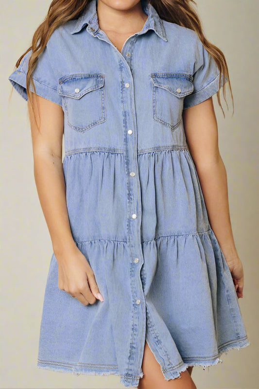 Denim Dress Lavish Daily