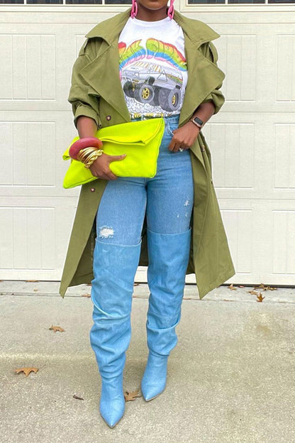 Long Loose Lapel Coat Lavish Daily