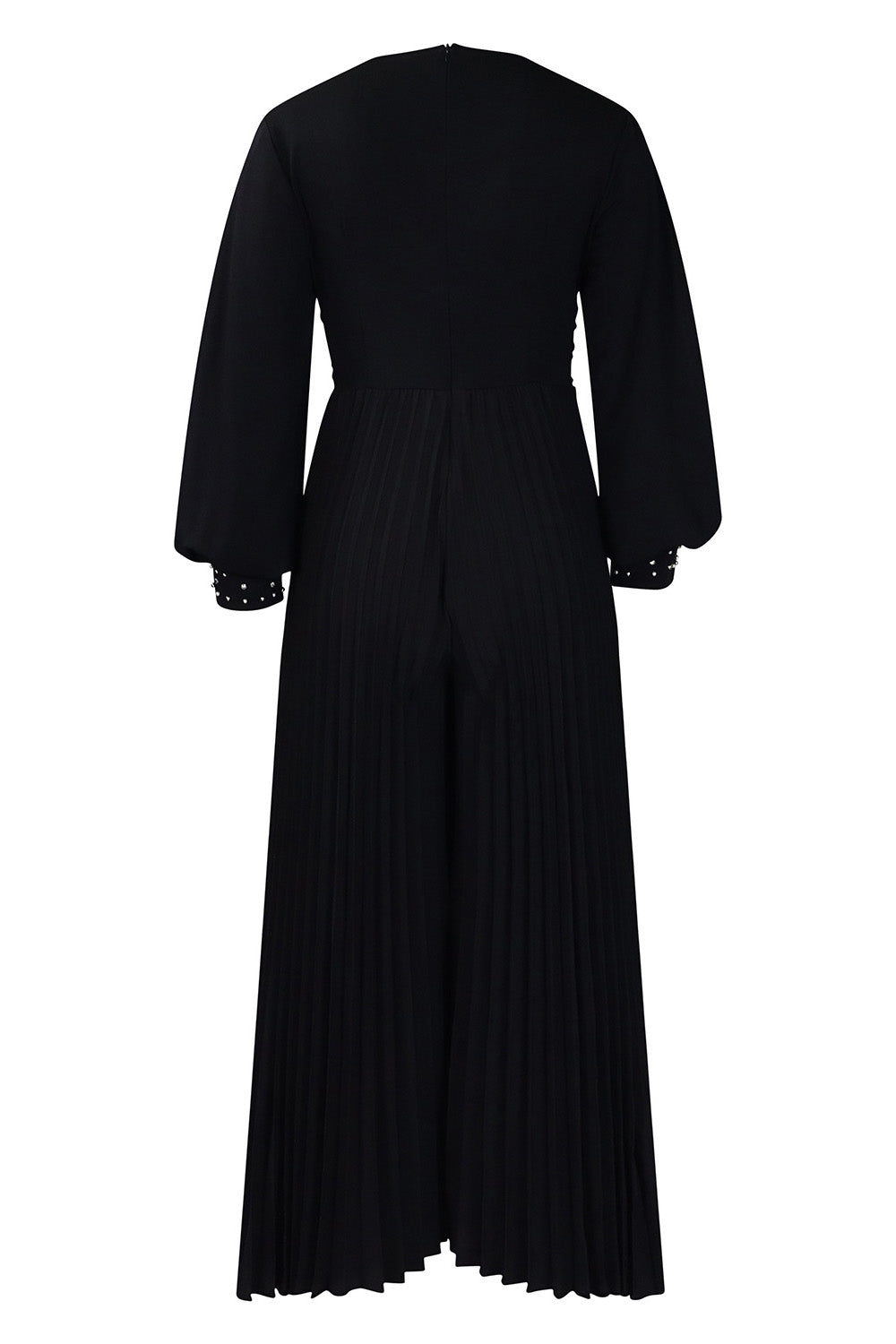 Plus Size Beaded Mesh Wide-Leg Jumpsuit Lavish Daily