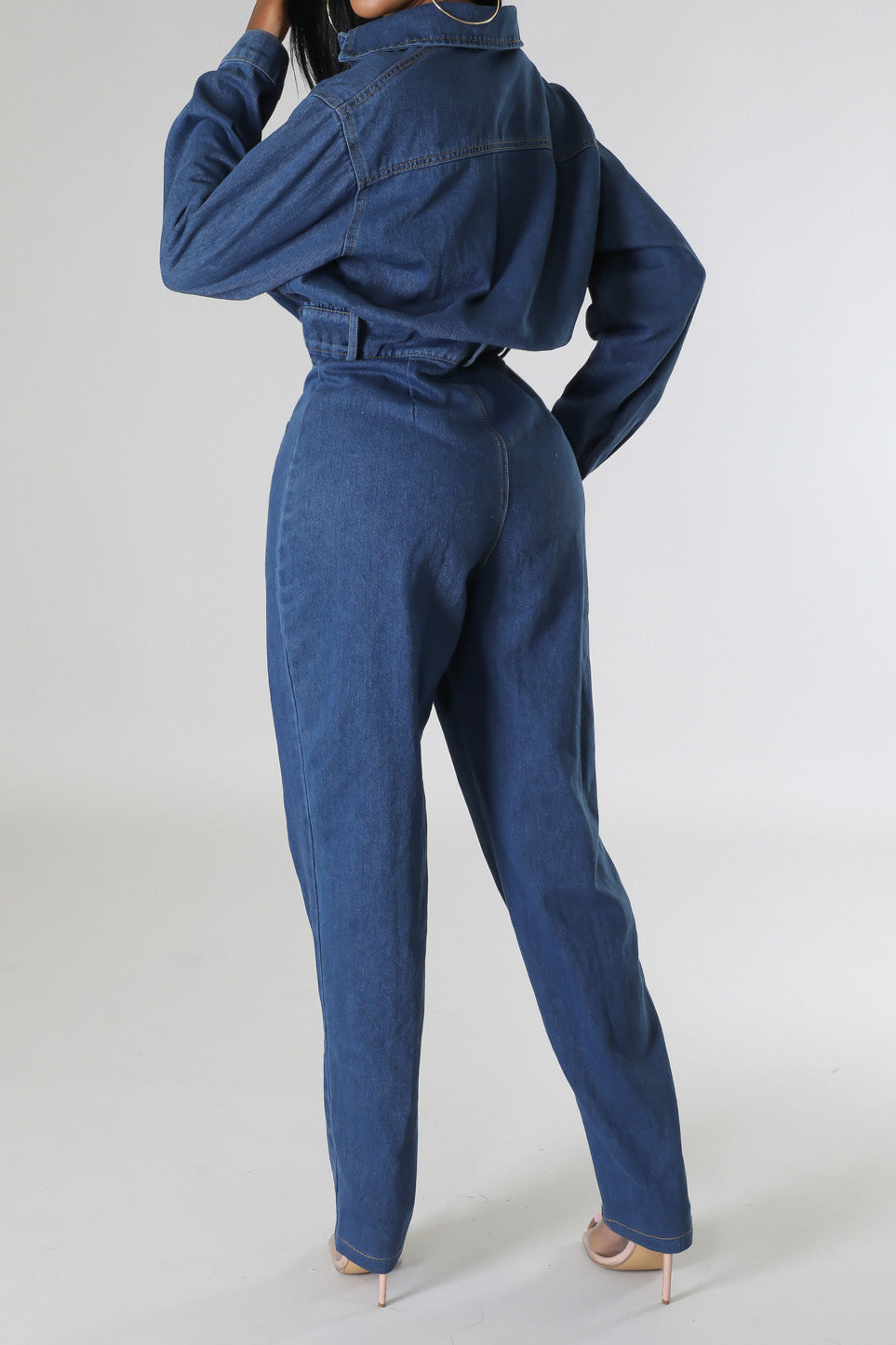 Stretch Denim Slim Fit Jumpsuit Lavish Daily