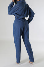 Stretch Denim Slim Fit Jumpsuit Lavish Daily