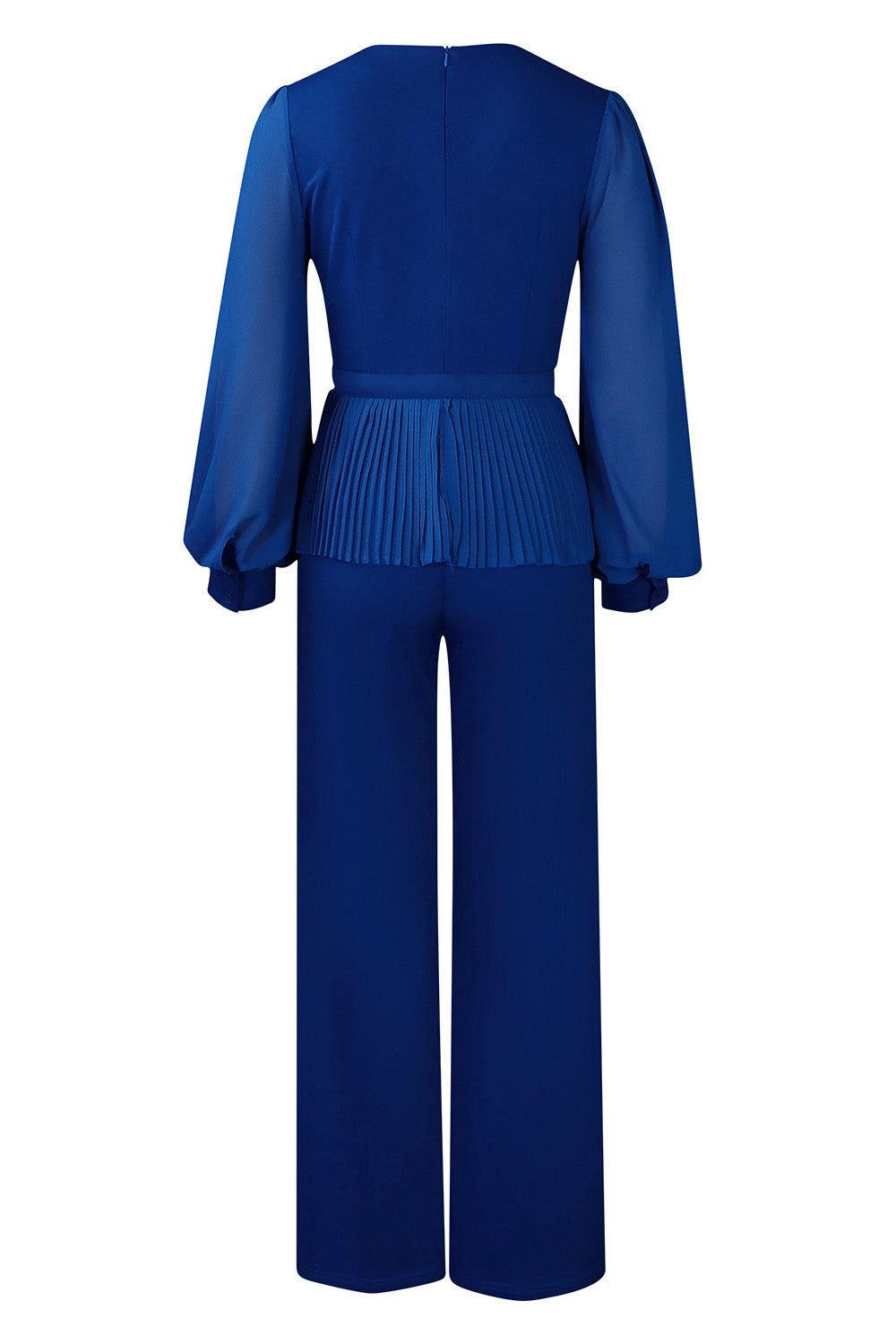 Long Sleeve Pleated Top and Wide Leg Pants  Set Lavish Daily