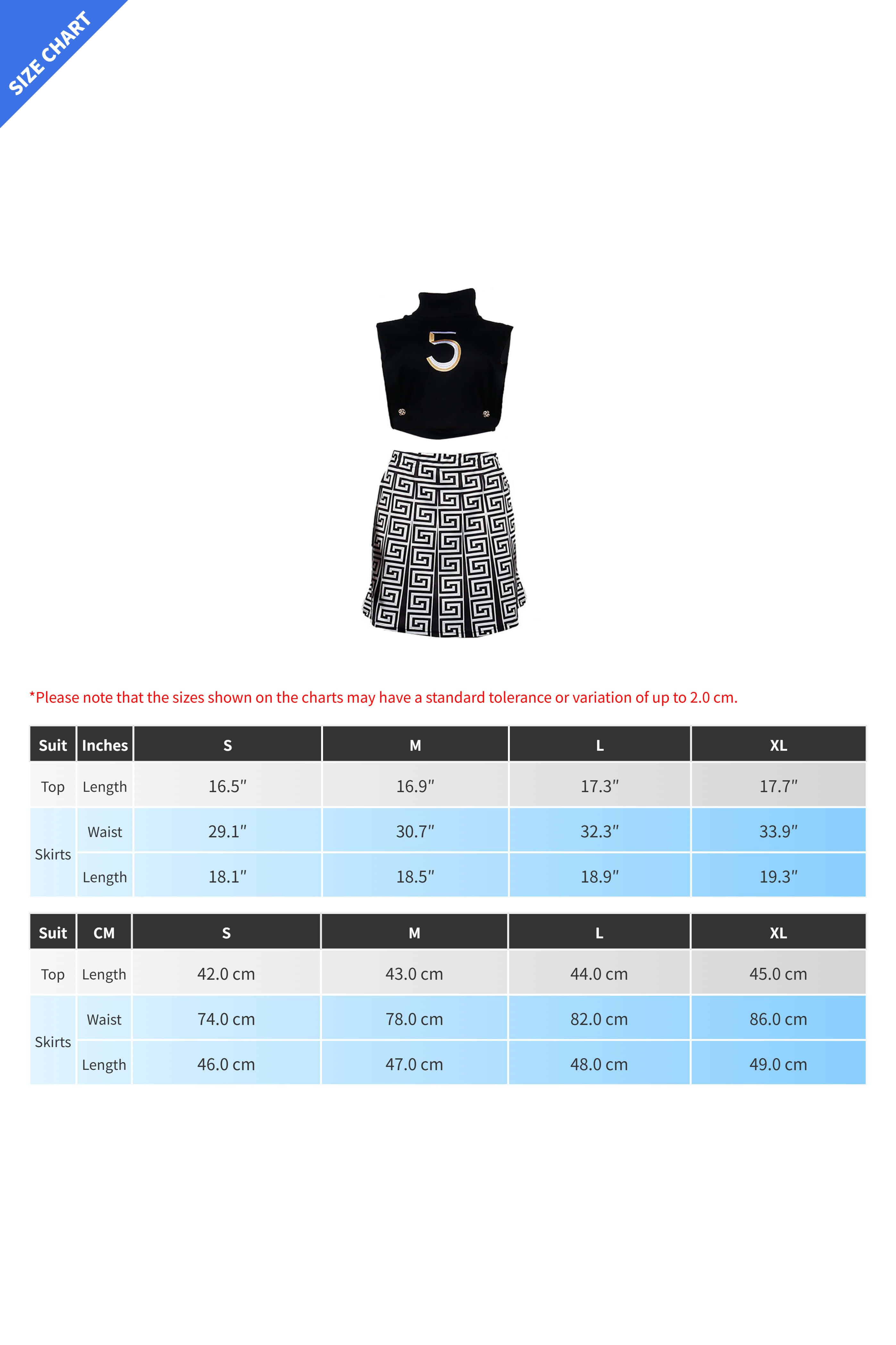 Printed Skirt & Embroidered Top Set Lavish Daily