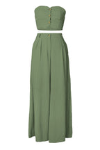 Stretch Tube Top Vest and Wide Leg Pants Set Lavish Daily