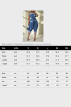 Denim Patchwork Bandeau Jumpsuit Lavish Daily