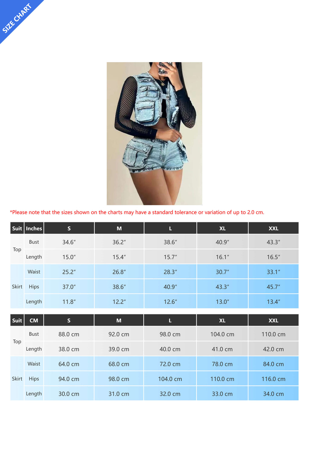 Denim Utility Vest & Stretch Shorts Set Lavish Daily