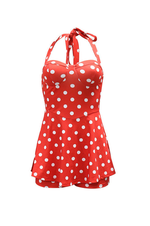 Retro Polka Dot Bustier Peplum Shorts Set Lavish Daily