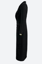 Black Double-Breasted Tuxedo Coat Lavish Daily