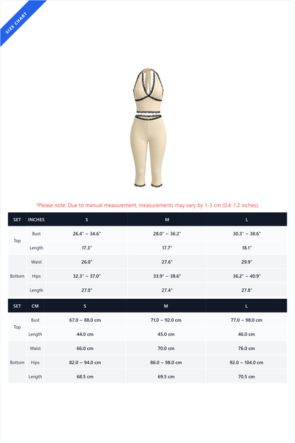 Lace Trim Ribbed Capri Set Lavish Daily
