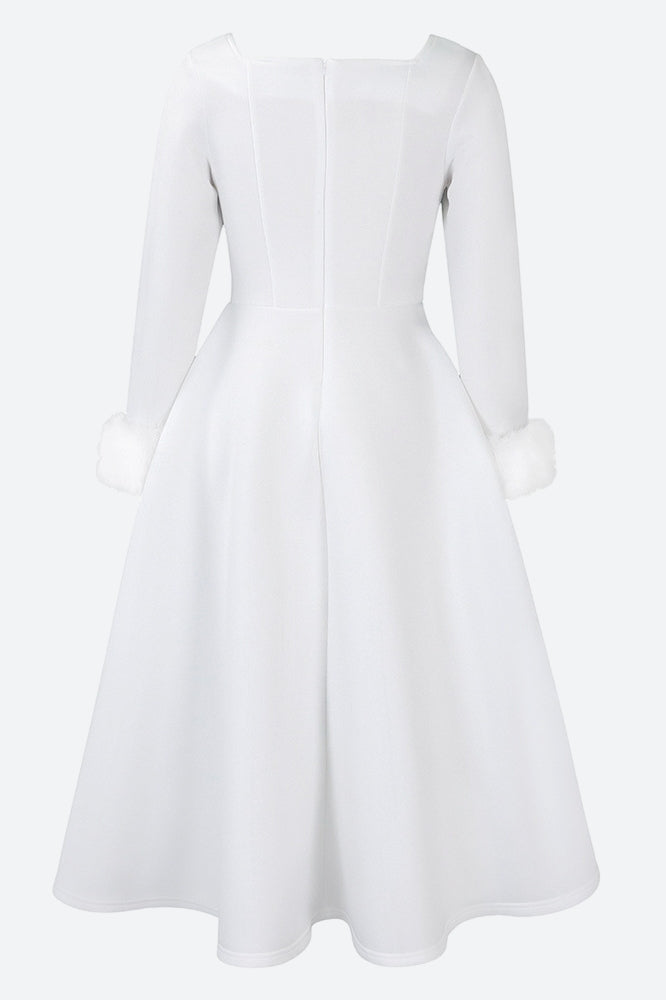 Long Sleeve Square Neck Maxi Dresses Lavish Daily