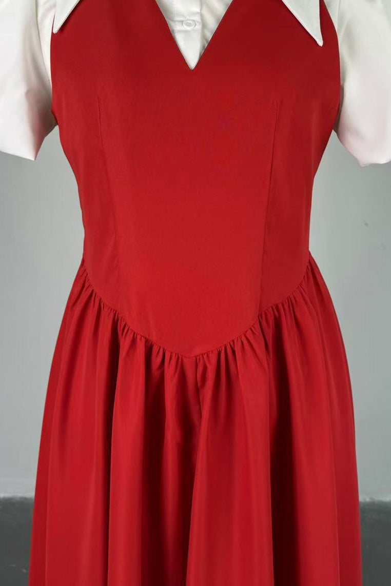 Faux Two-Piece Midi Dress Lavish Daily
