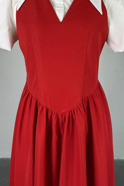 Faux Two-Piece Midi Dress Lavish Daily
