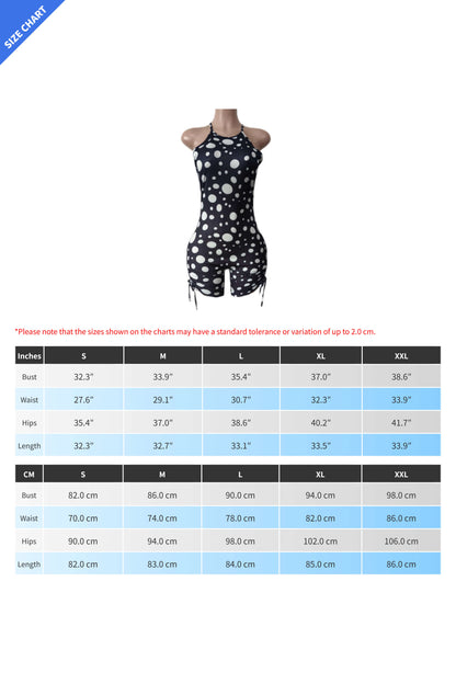 Dot Halter Bodycon Romper Lavish Daily