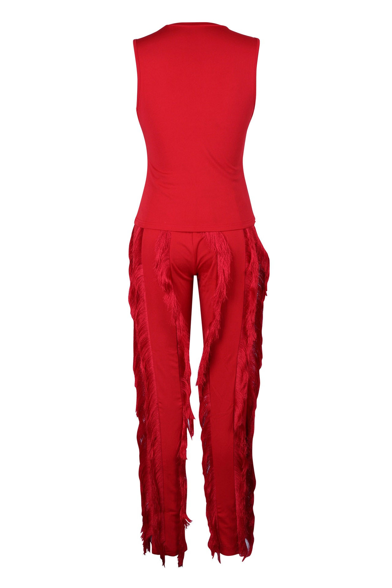 Fringe Pants Sleeveless Casual Two Piece Set Lavish Daily