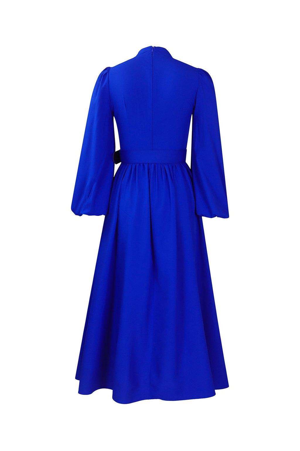 High Neck Puff Sleeve Evening Large Hem Dresses Lavish Daily